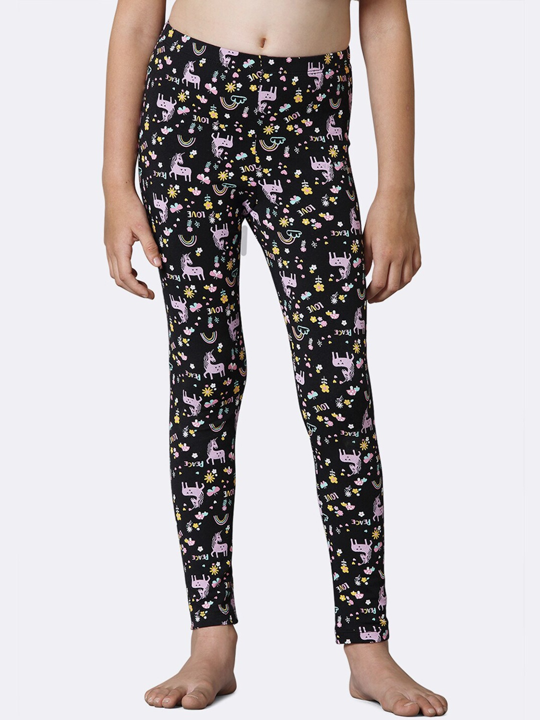 

Van Heusen Girls Printed Ankle Length Lounge Leggings, Black