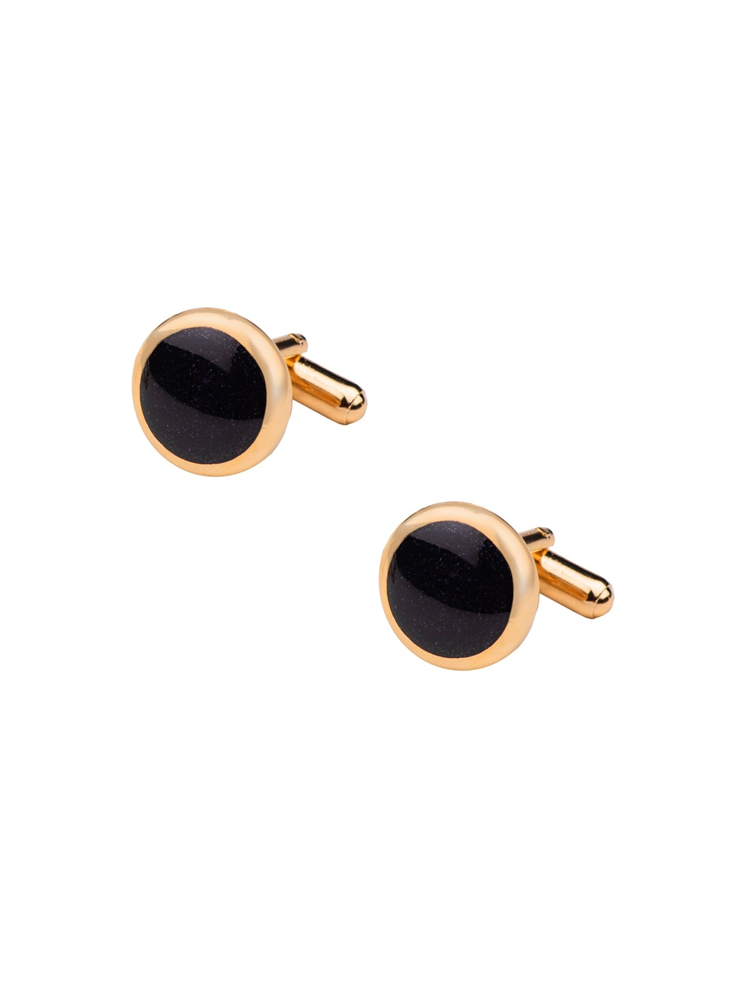 

The Tie Hub Gold-Plated Cufflink, Black