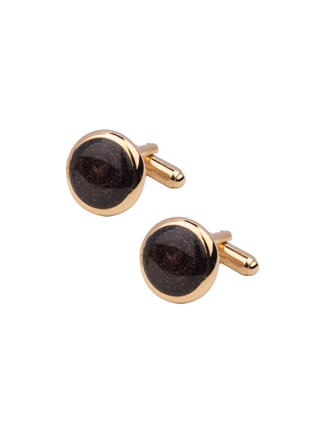 

The Tie Hub Brown & Gold-Toned Cufflink