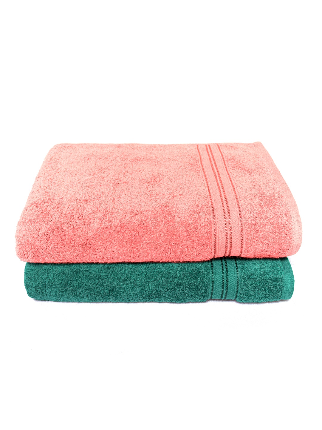 

swiss republic Set of 2 Cotton 600 GSM Bath Towel, Peach