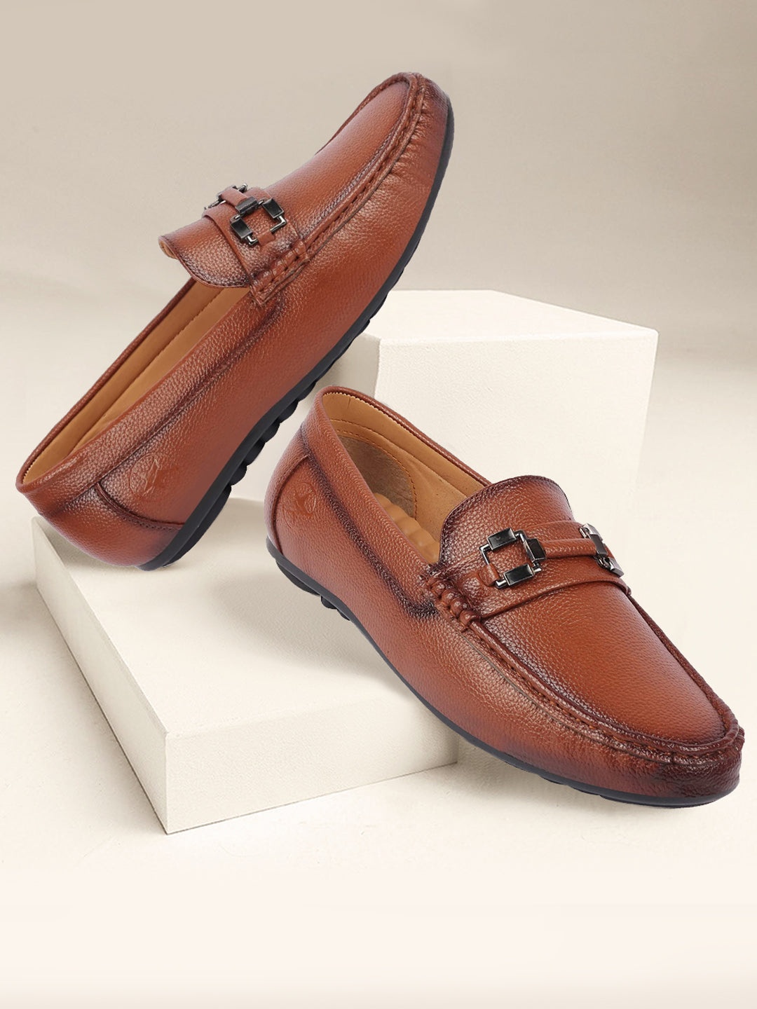 

FAUSTO Men Casual Lightweight Loafers, Tan