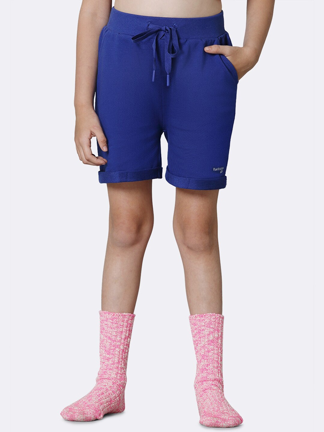 

Van Heusen Girls Superior Drape Functional Pocket Longline Shorts, Blue