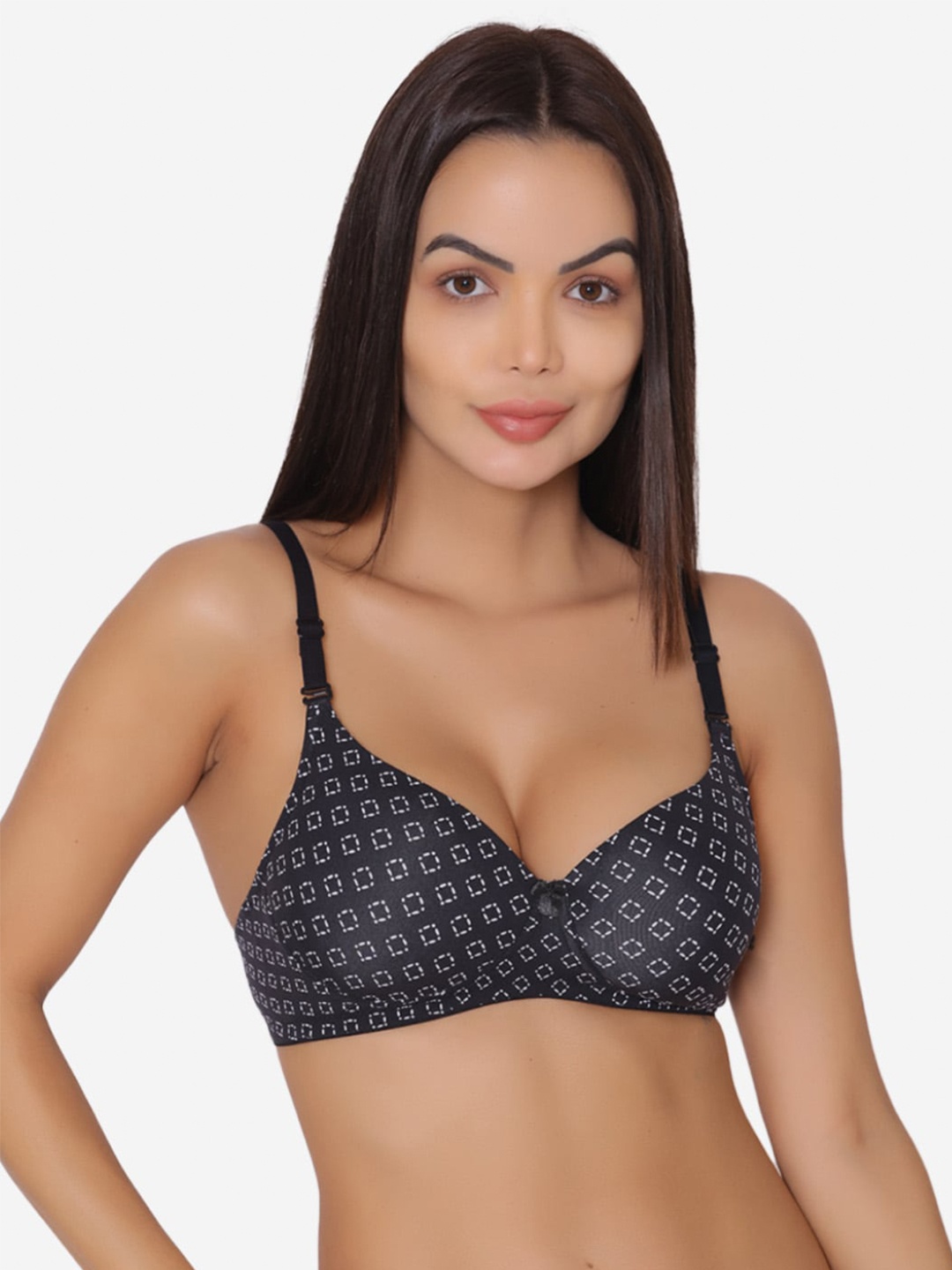 

GROVERSONS Paris Beauty Geometric Lightly Padded Bra, Blue