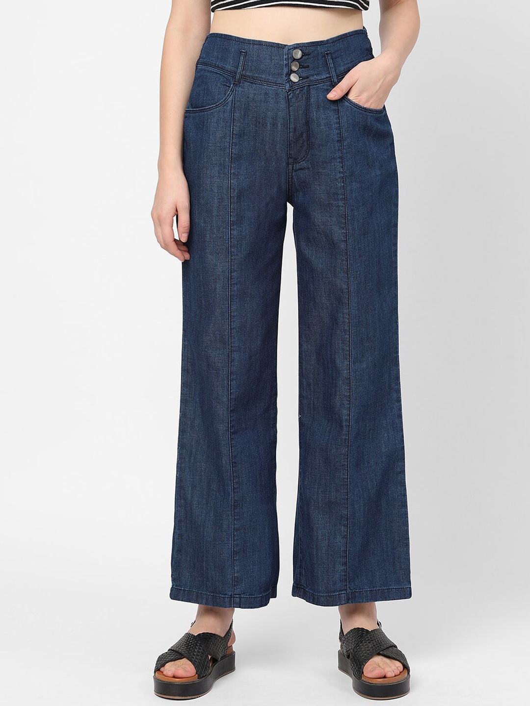 

Kraus Jeans Women Wide Leg High-Rise Jeans, Blue