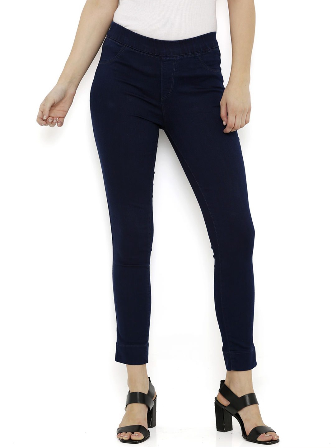 

Kraus Jeans Skinny Fit Cotton Jeggings, Blue