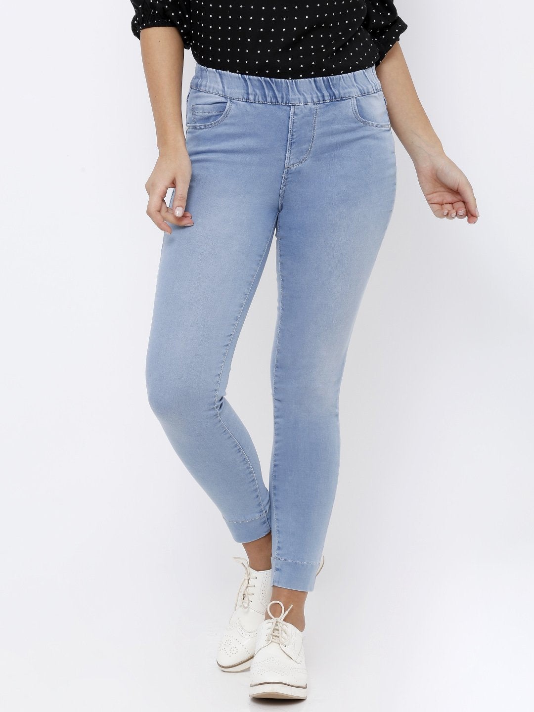 

Kraus Jeans Skinny Fit Cotton Jeggings, Blue
