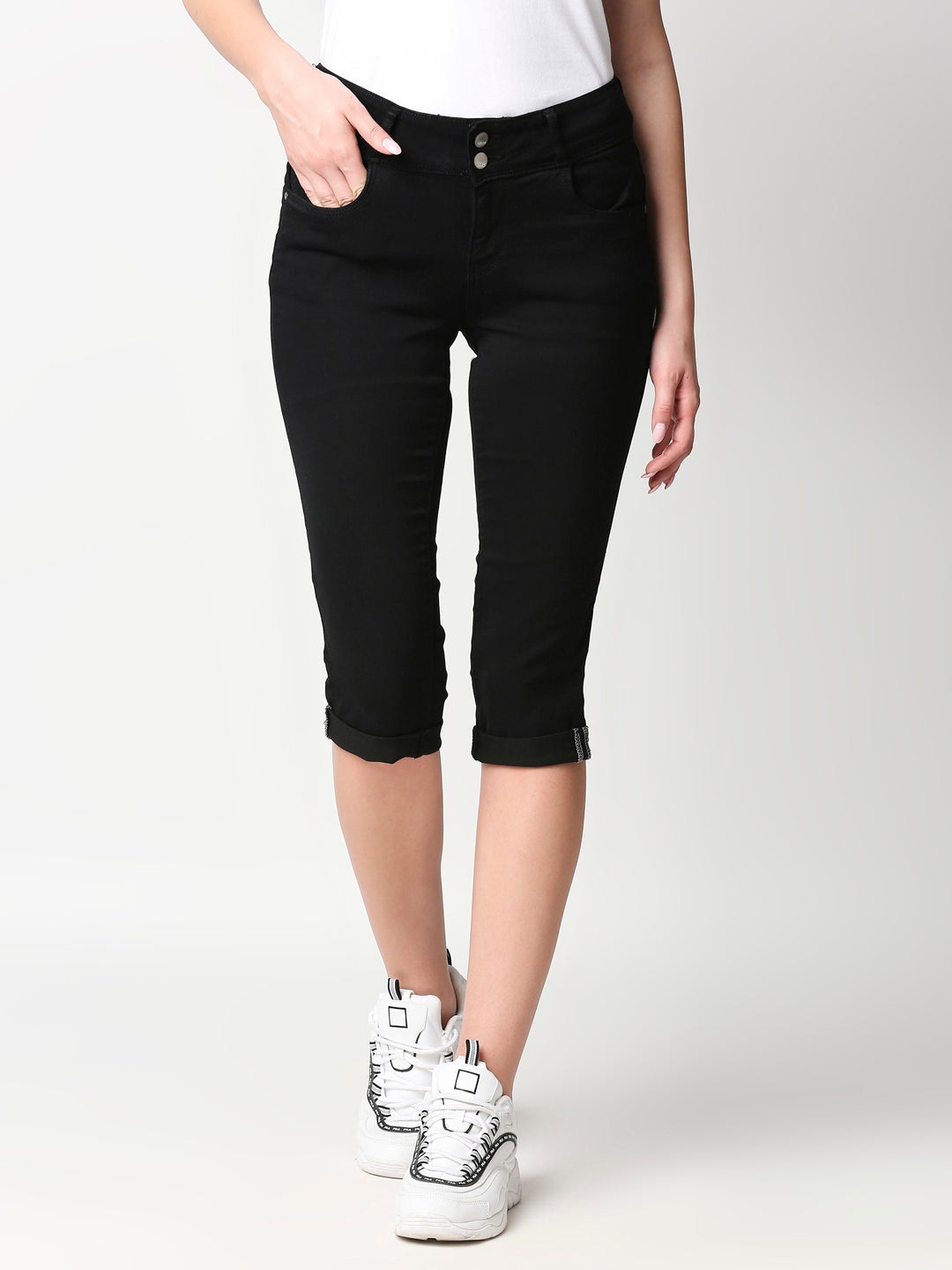 

Kraus Jeans Capris, Black