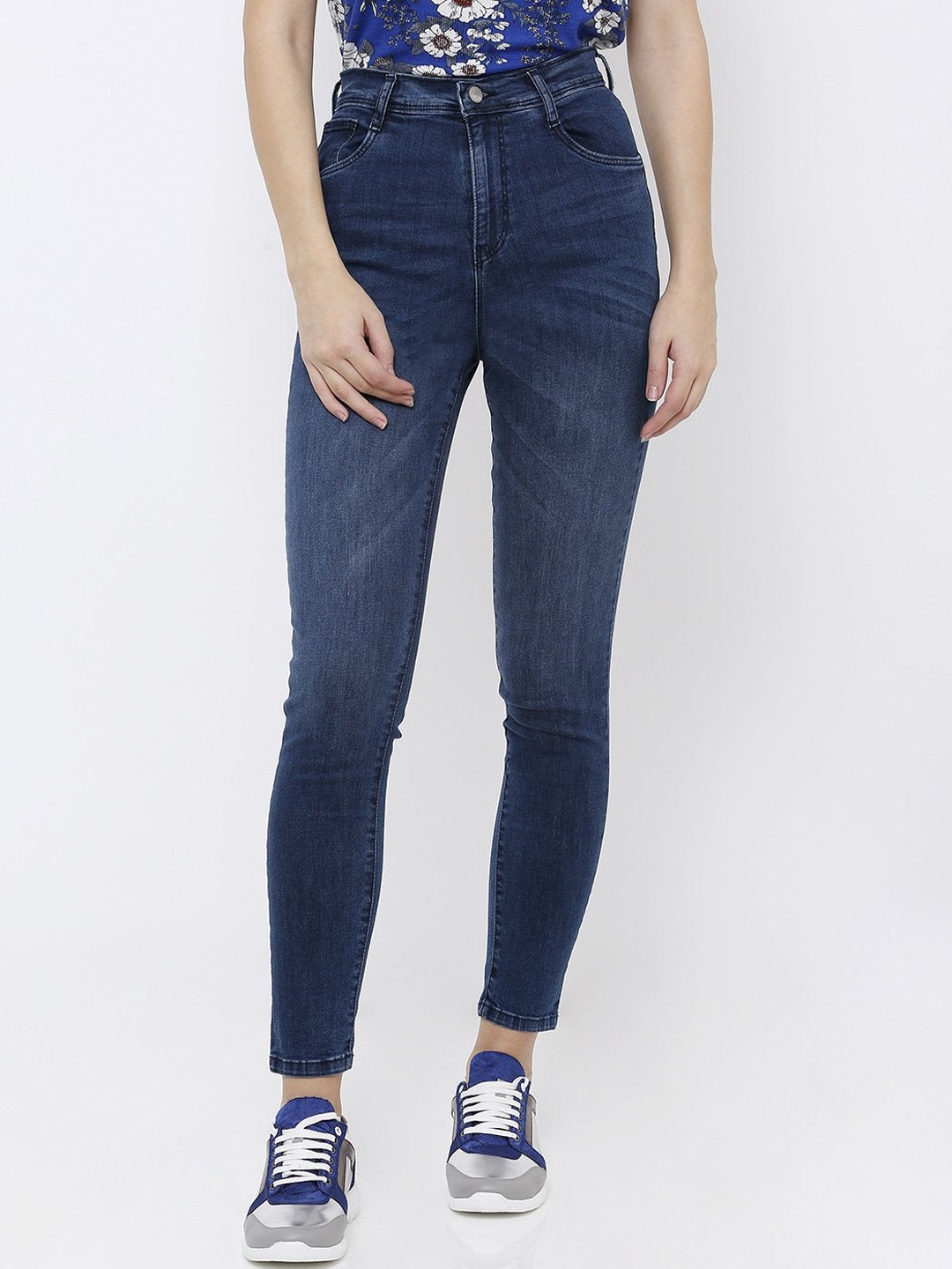 

Kraus Jeans Women Blue Super Skinny Fit Light Fade Jeans