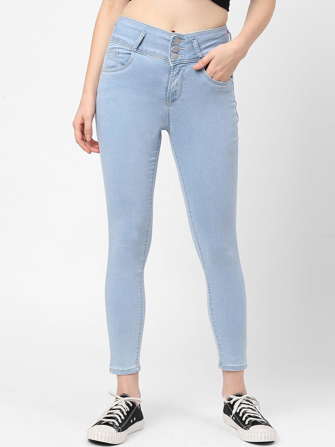 

Kraus Jeans Women Blue Skinny Fit High-Rise Jeans