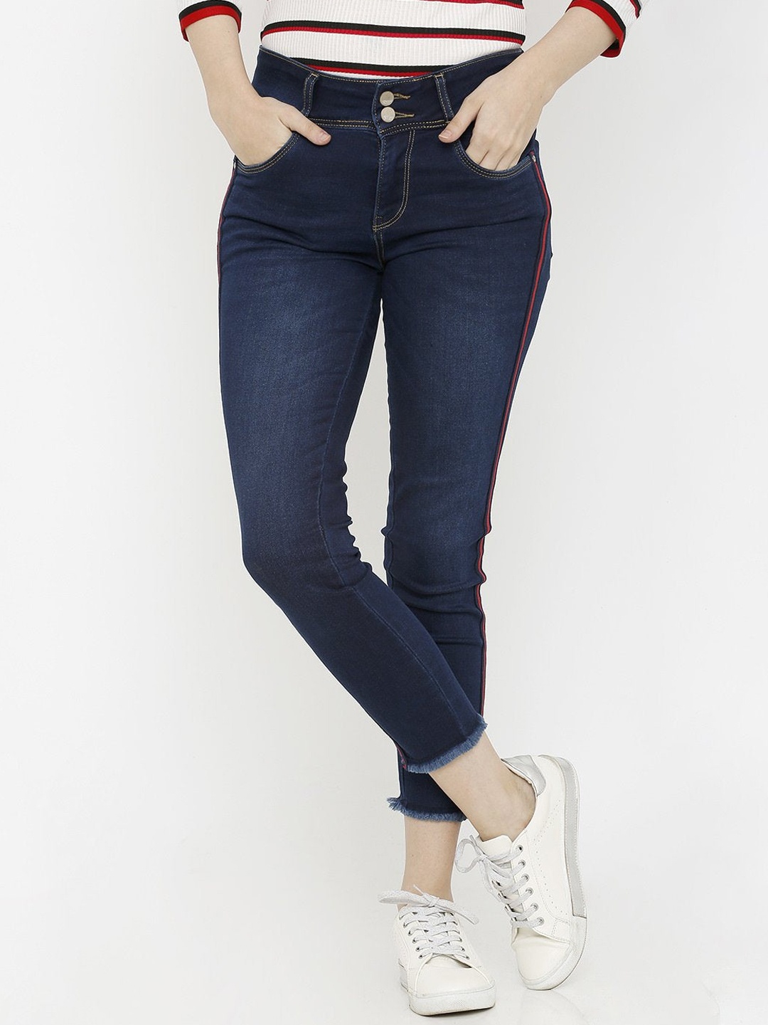 

Kraus Jeans Skinny Fit Light Fade Stretchable Jeans, Blue