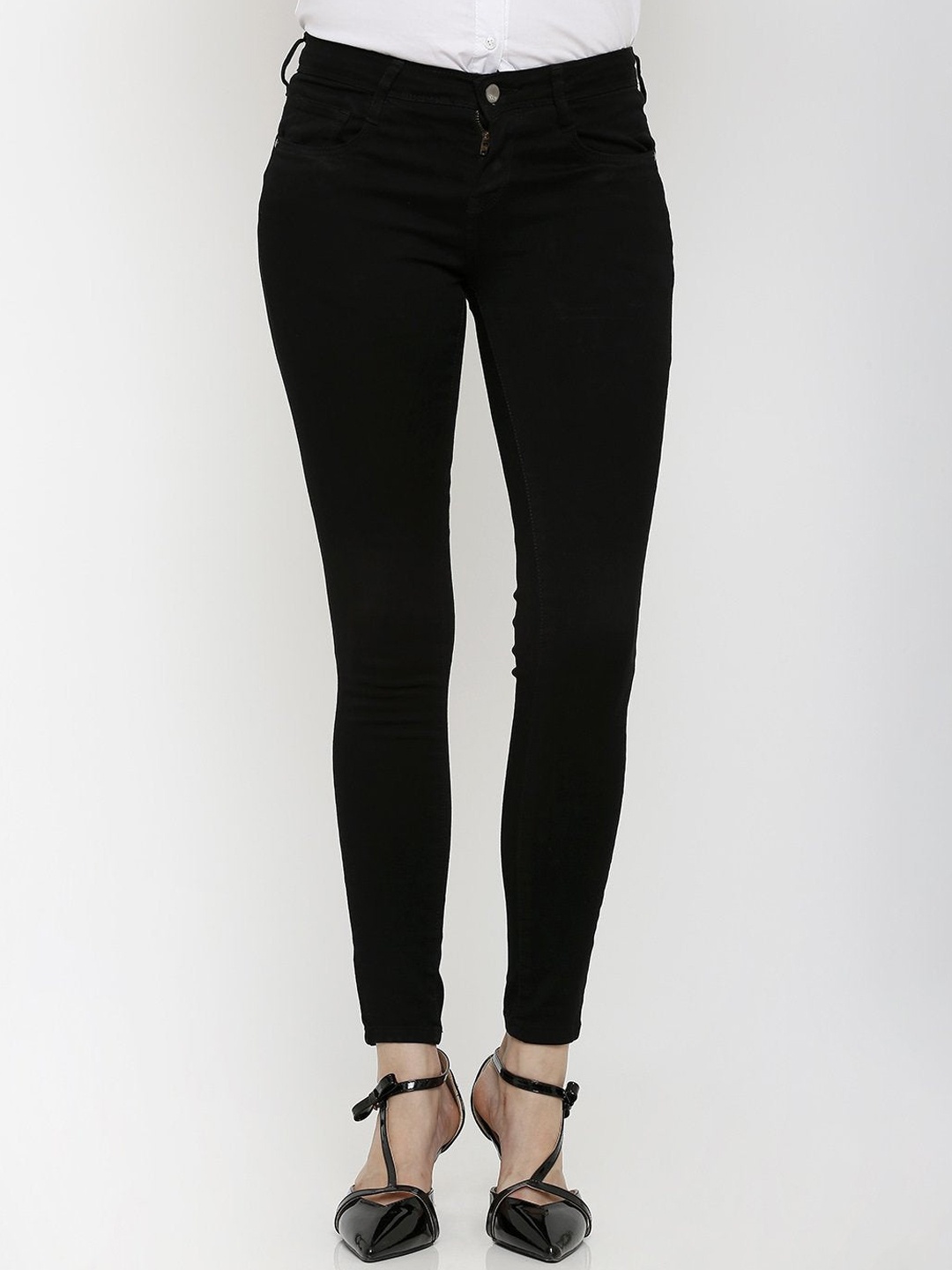 

Kraus Jeans Women Super Skinny Fit Stretchable Jeans, Black
