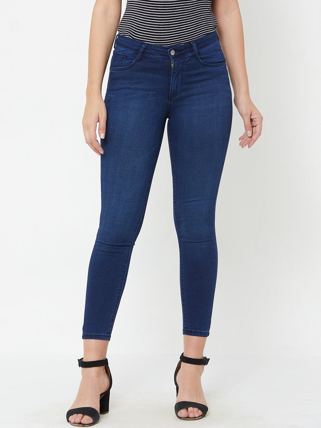 

Kraus Jeans Women Skinny Fit Light Fade Stretchable Jeans, Blue