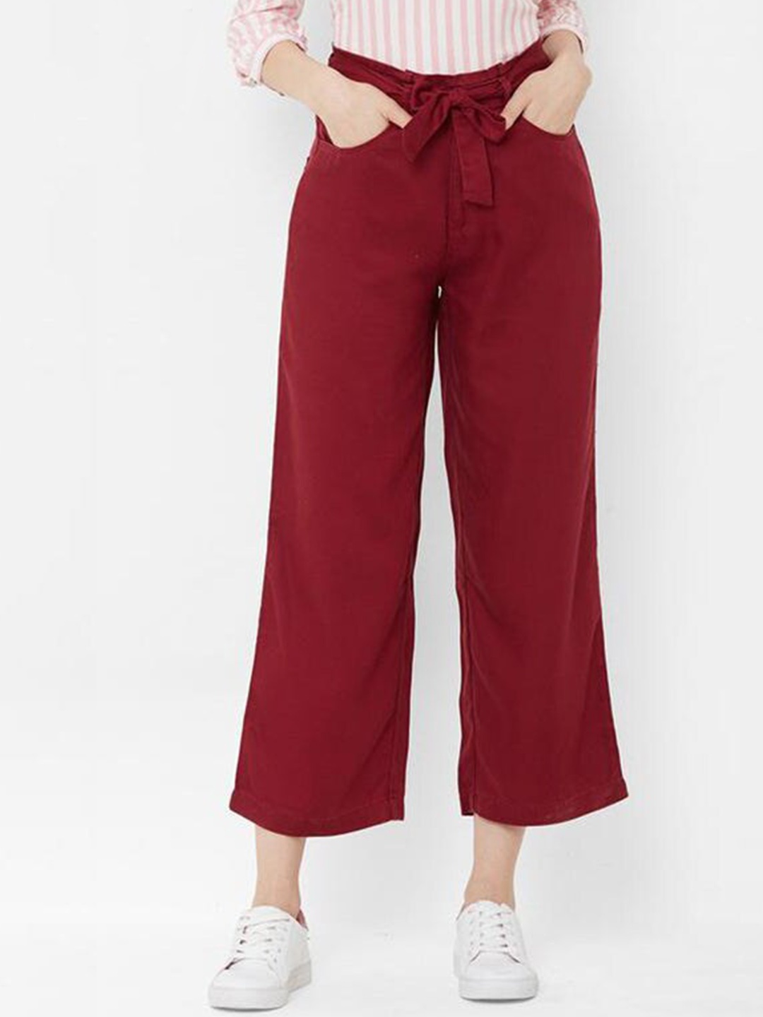 

Kraus Jeans Women Wide Leg High-Rise Jeans, Red