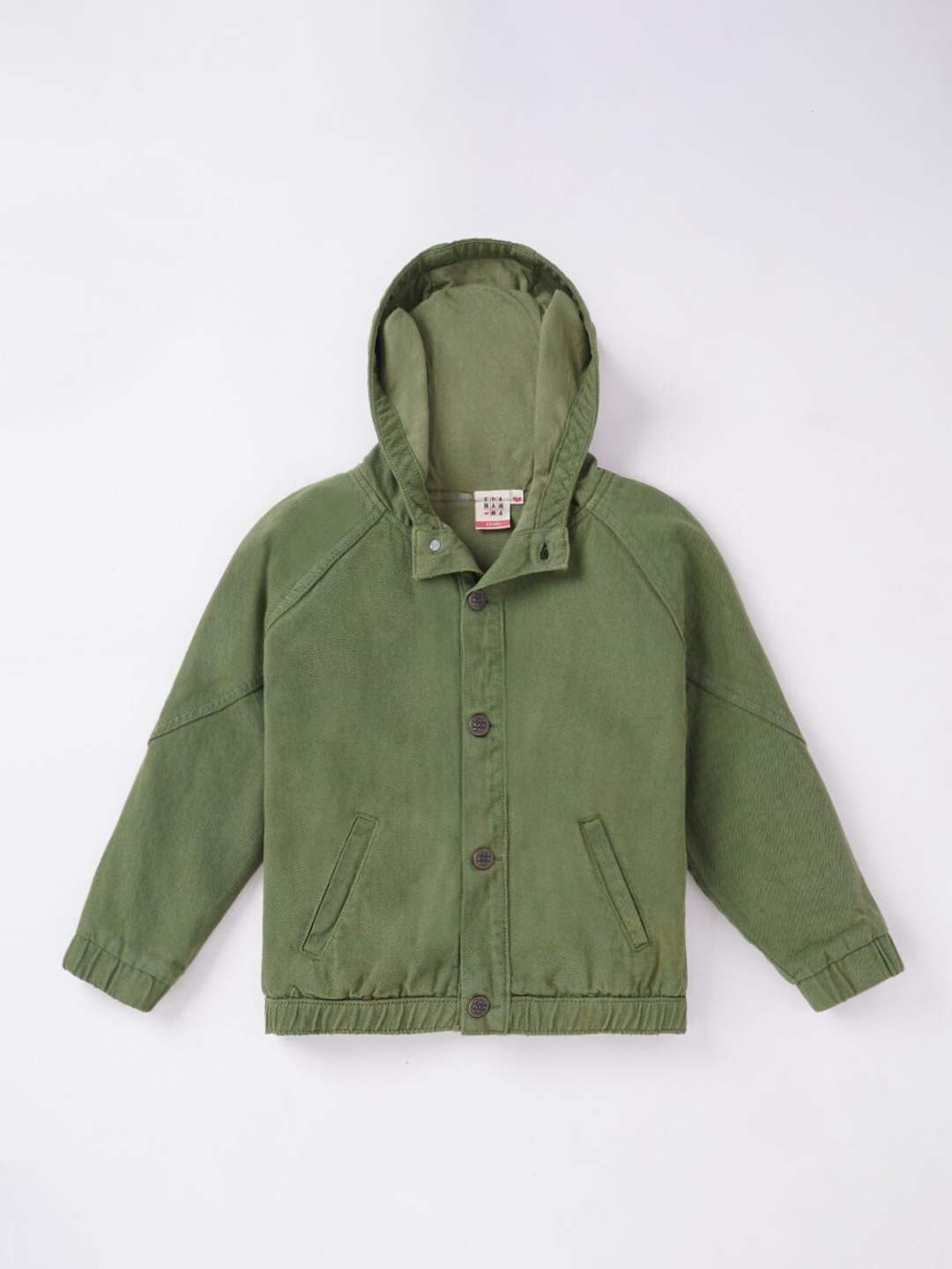 

Ed-a-Mamma Boys Crop Hooded Bomber Jacket, Olive
