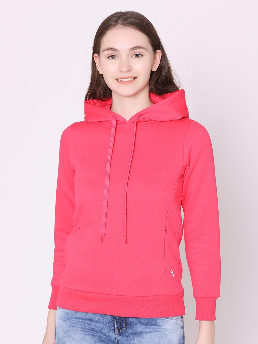 

Vami Hooded Pullover Sweatshirt, Pink