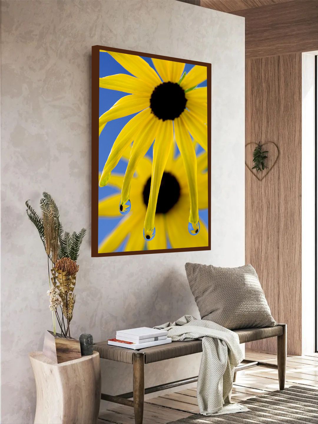 

The Art House Yellow & Blue Printed Framed Wall Art