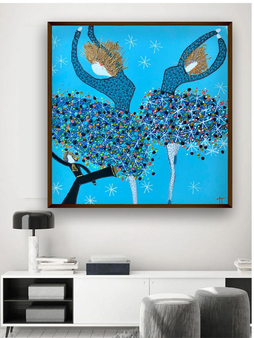 

The Art House Blue & Black Printed Framed Wall Art