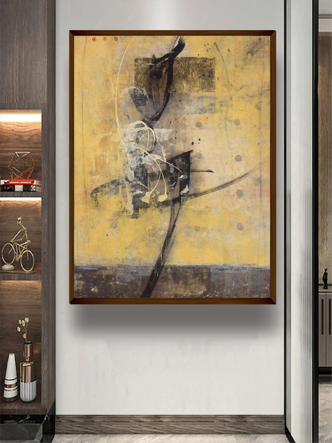 

The Art House Yellow Abstract Painting Wall Art