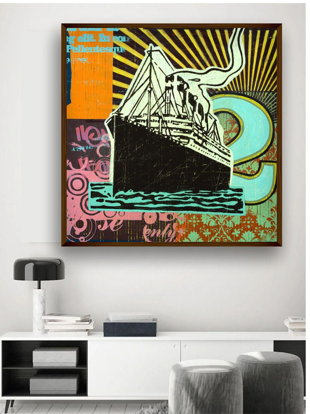 

The Art House Black Abstract Painting Wall Art