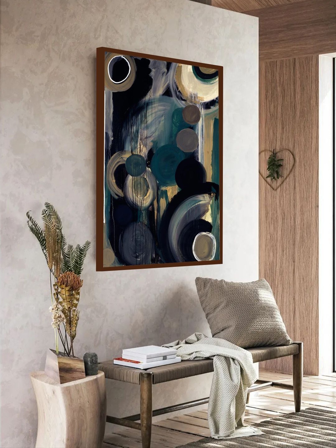 

The Art House Black & Blue Abstract Painting Wall Art