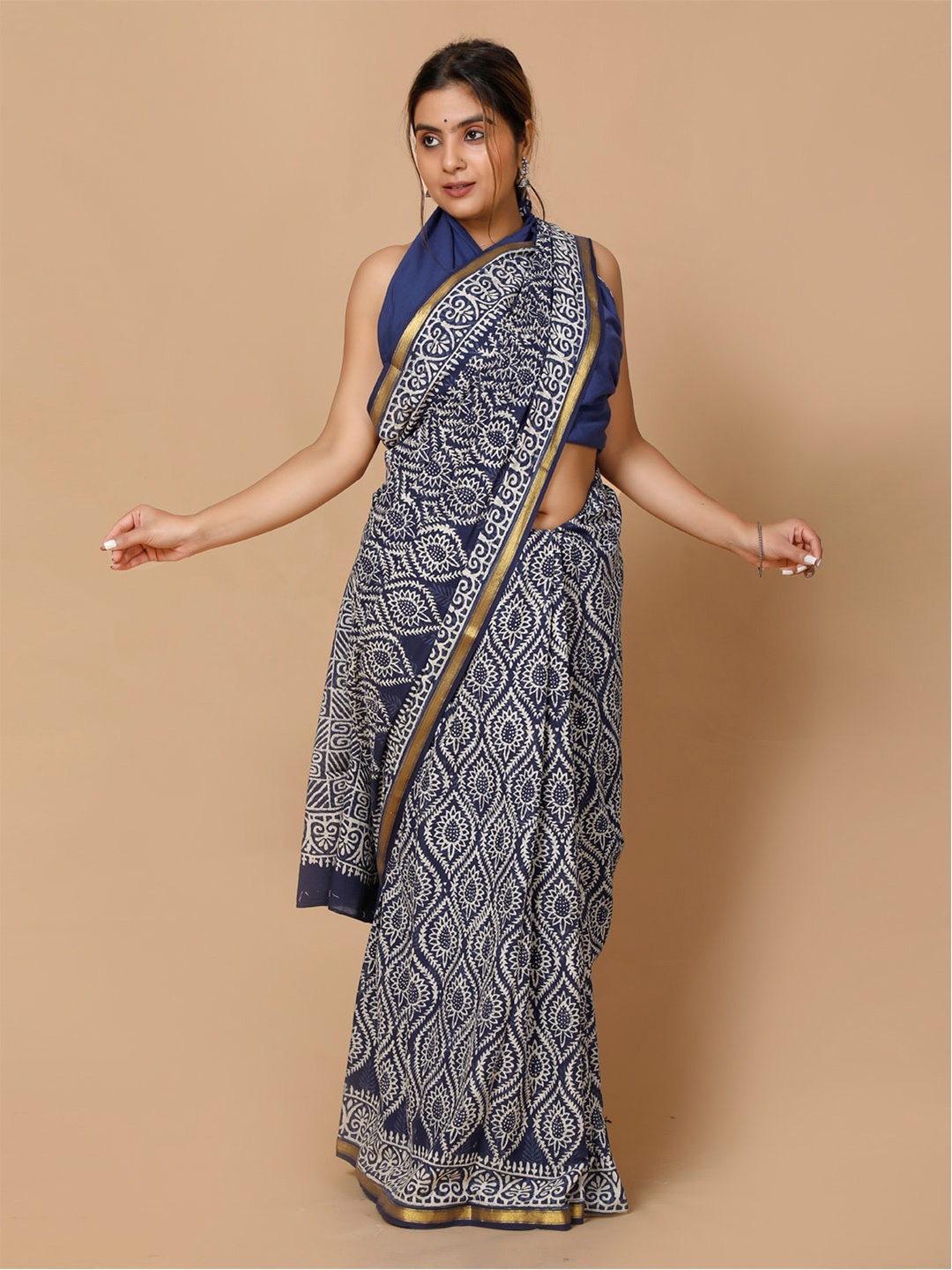 

BUTA BUTI Ethnic Motifs Zari Saree, Blue