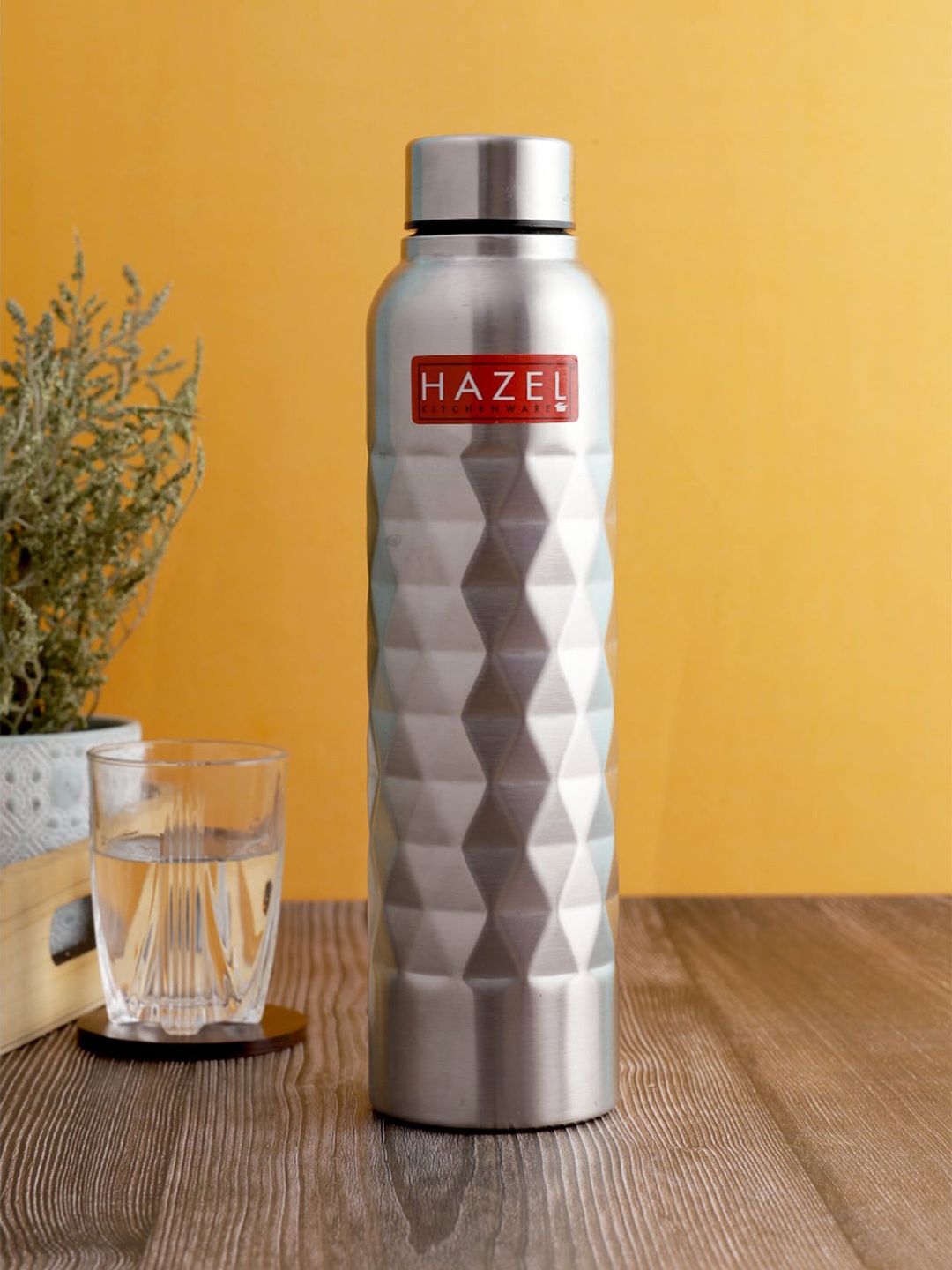 

HAZEL Steel Loch S1 Set of 3 Single Wall Vacuum Stainless Steel Water Bottle 1 Litre, Silver