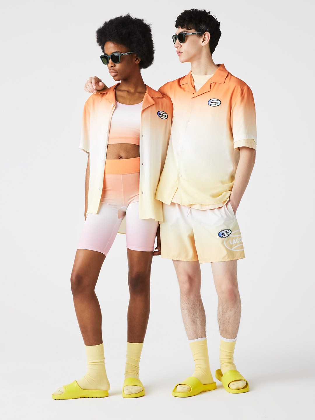 

Lacoste Unisex Modern Tailored Fit Colourblocked Casual Shirt, Orange