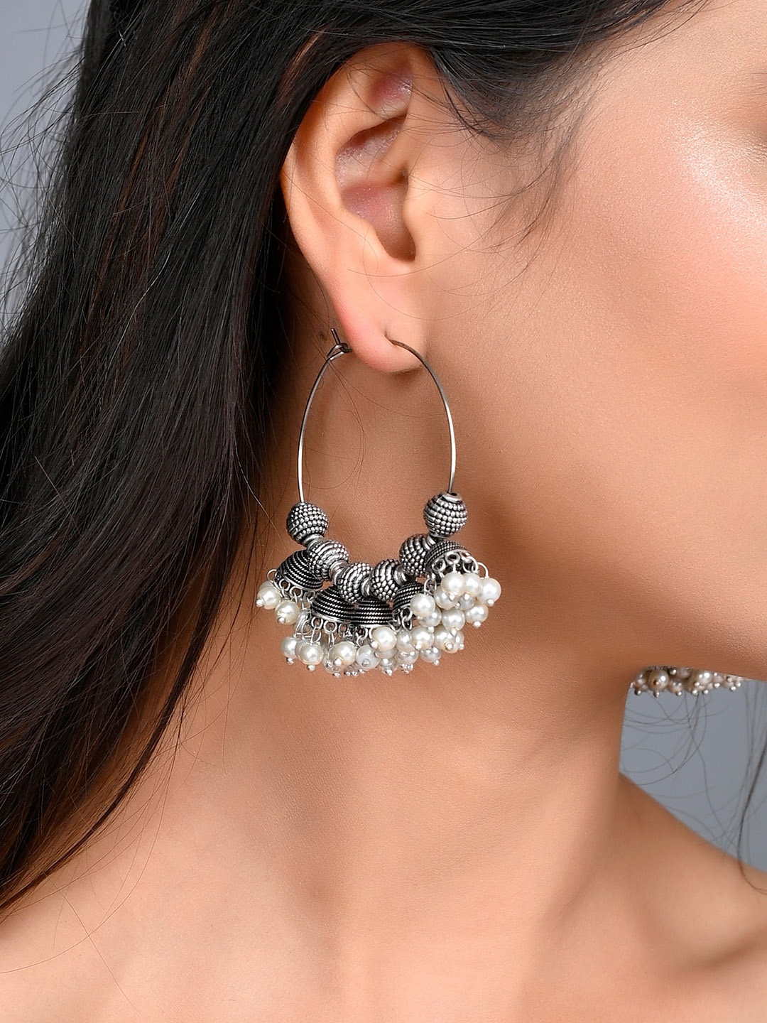 

AQUASTREET JEWELS Silver-Toned Hoop Earrings