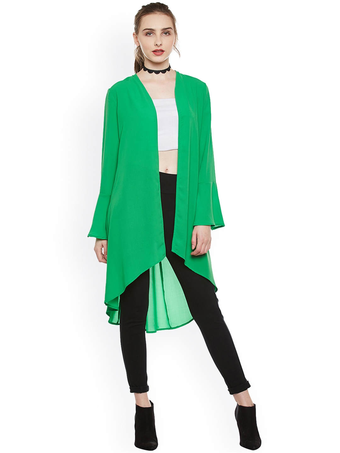 

Zastraa Green High Low Shrug