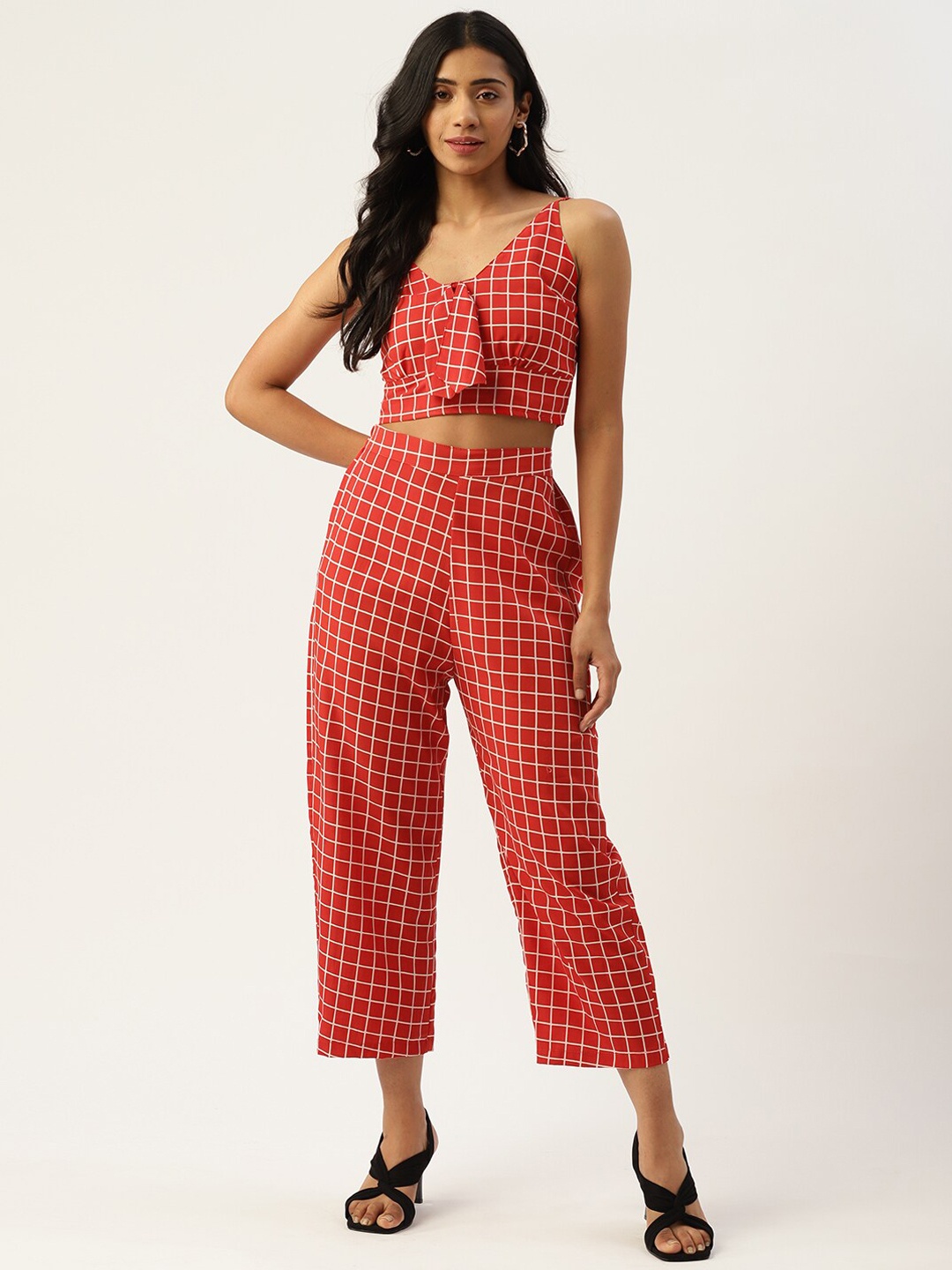 

SIRIKIT Women Checked Co-Ords, Red