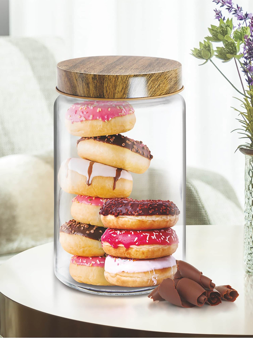 

Treo Transparent Borosilicate Glass Storage Jar 1 Ltr