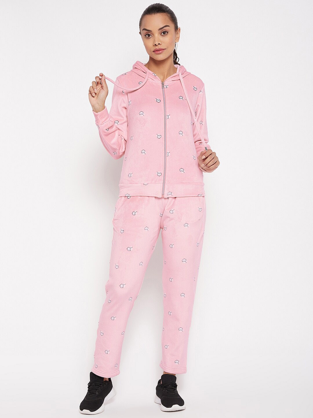 

Okane Women Printed Tracksuits, Peach