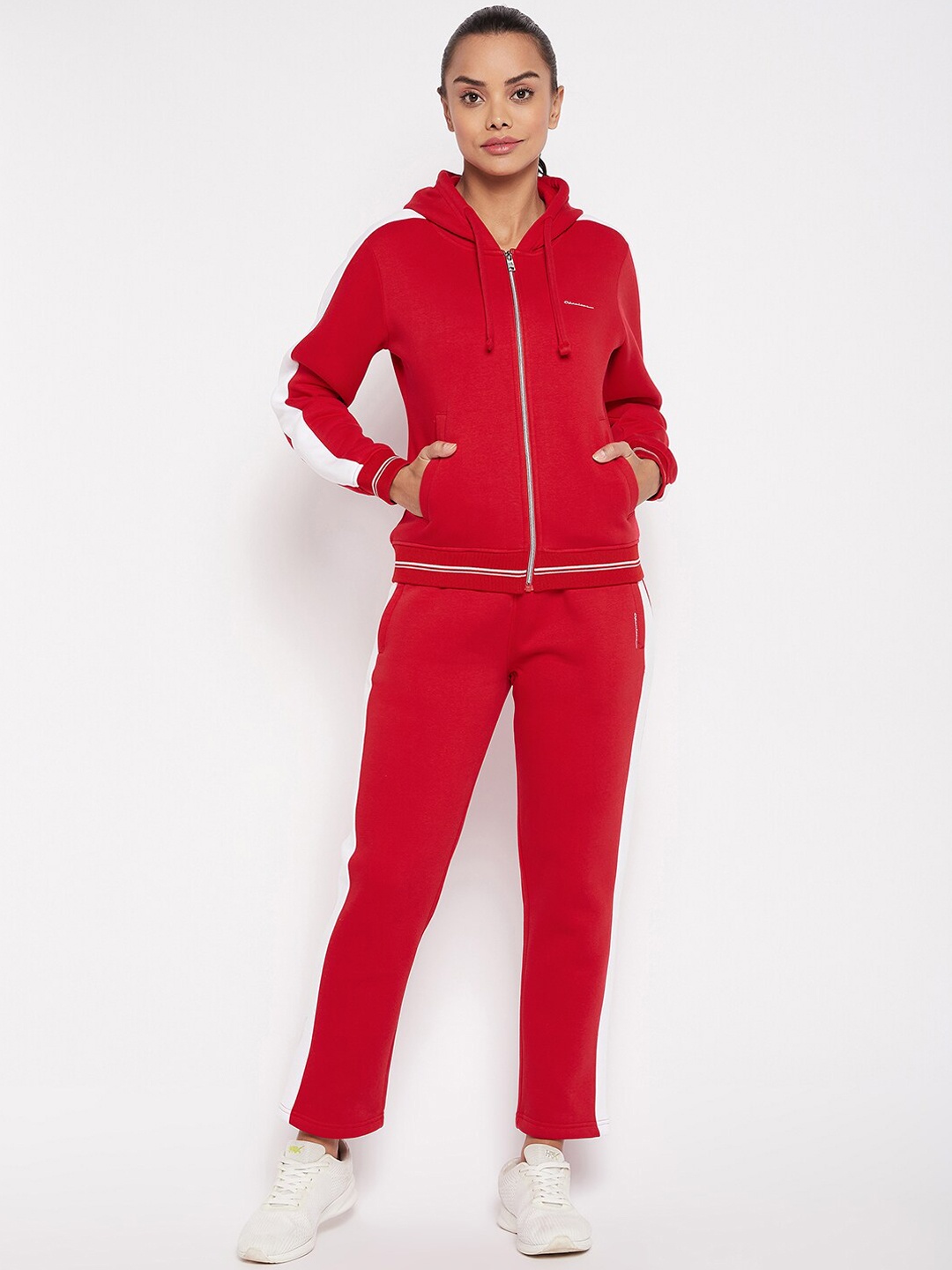 

Okane Women Hooded Cotton Tracksuits, Red