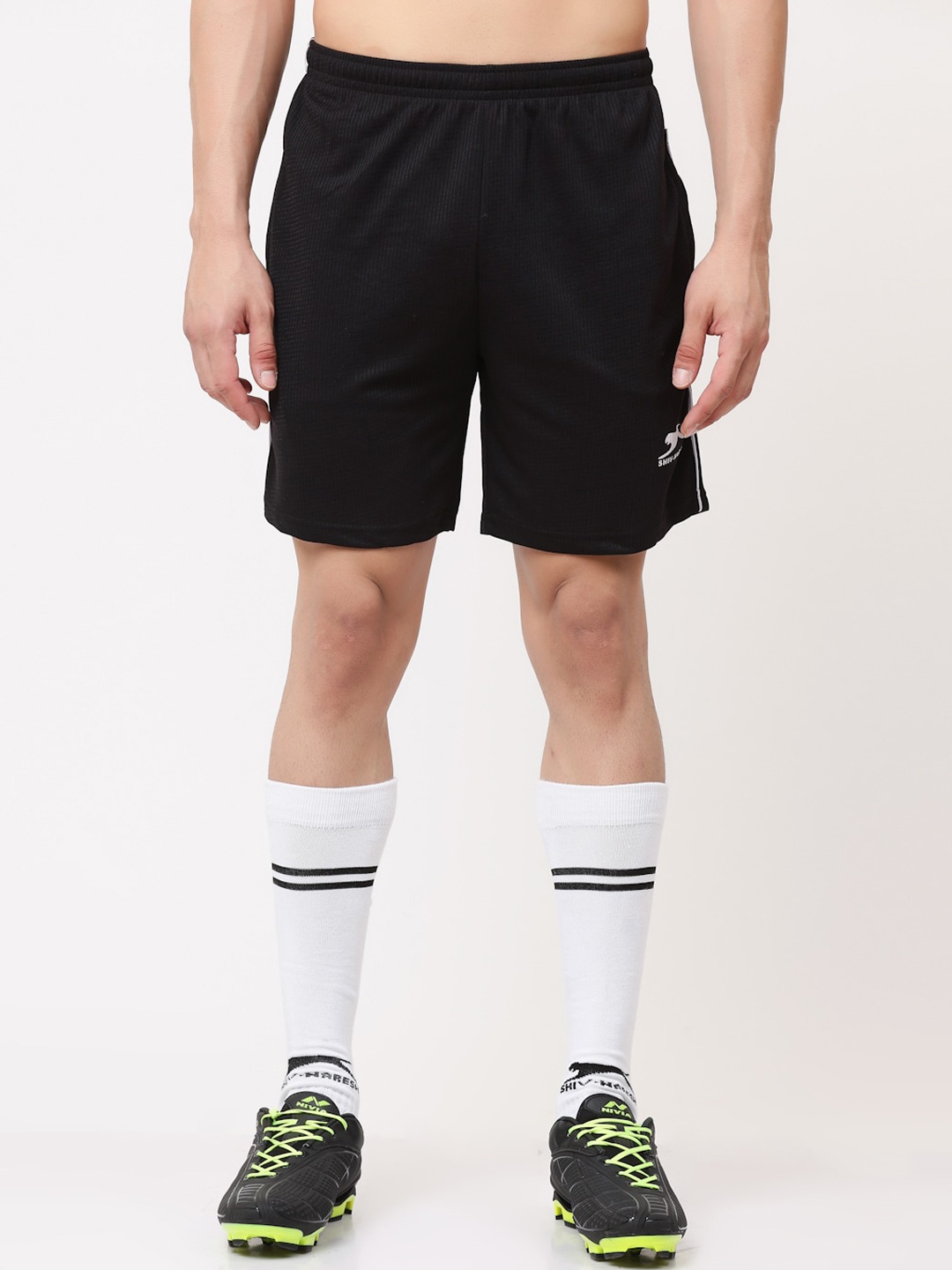 

Shiv Naresh Men Cotton Sports Shorts, Black