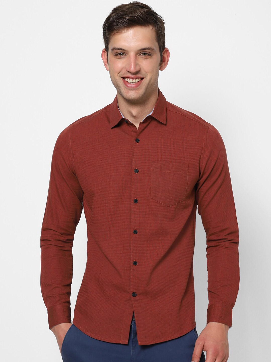 

VASTRADO Men Cotton Casual Shirt, Maroon