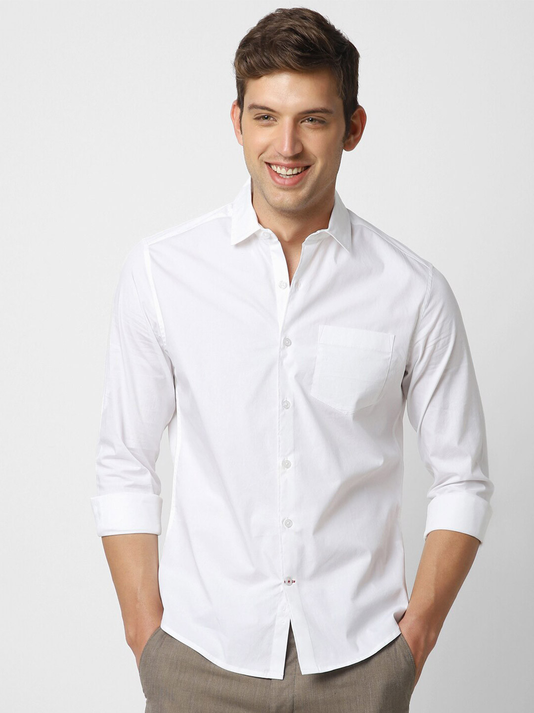 

VASTRADO Men Cotton Casual Shirt, White