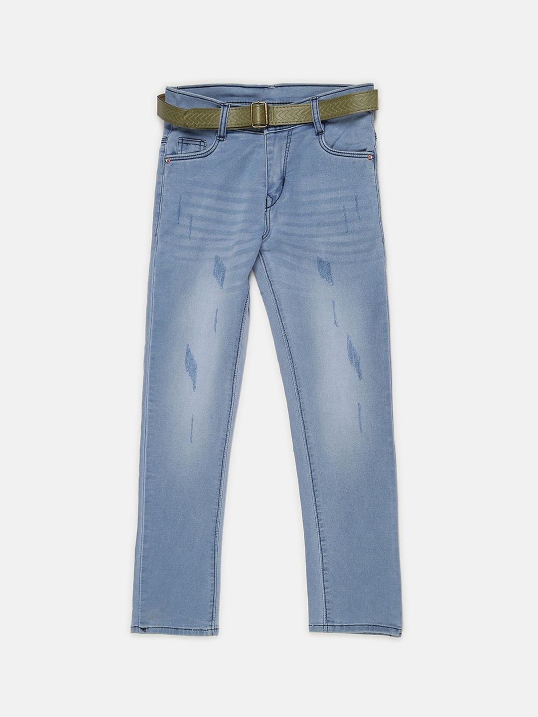 

V2 Value & Variety Boys Low Distress Light Fade Cotton Jeans, Blue
