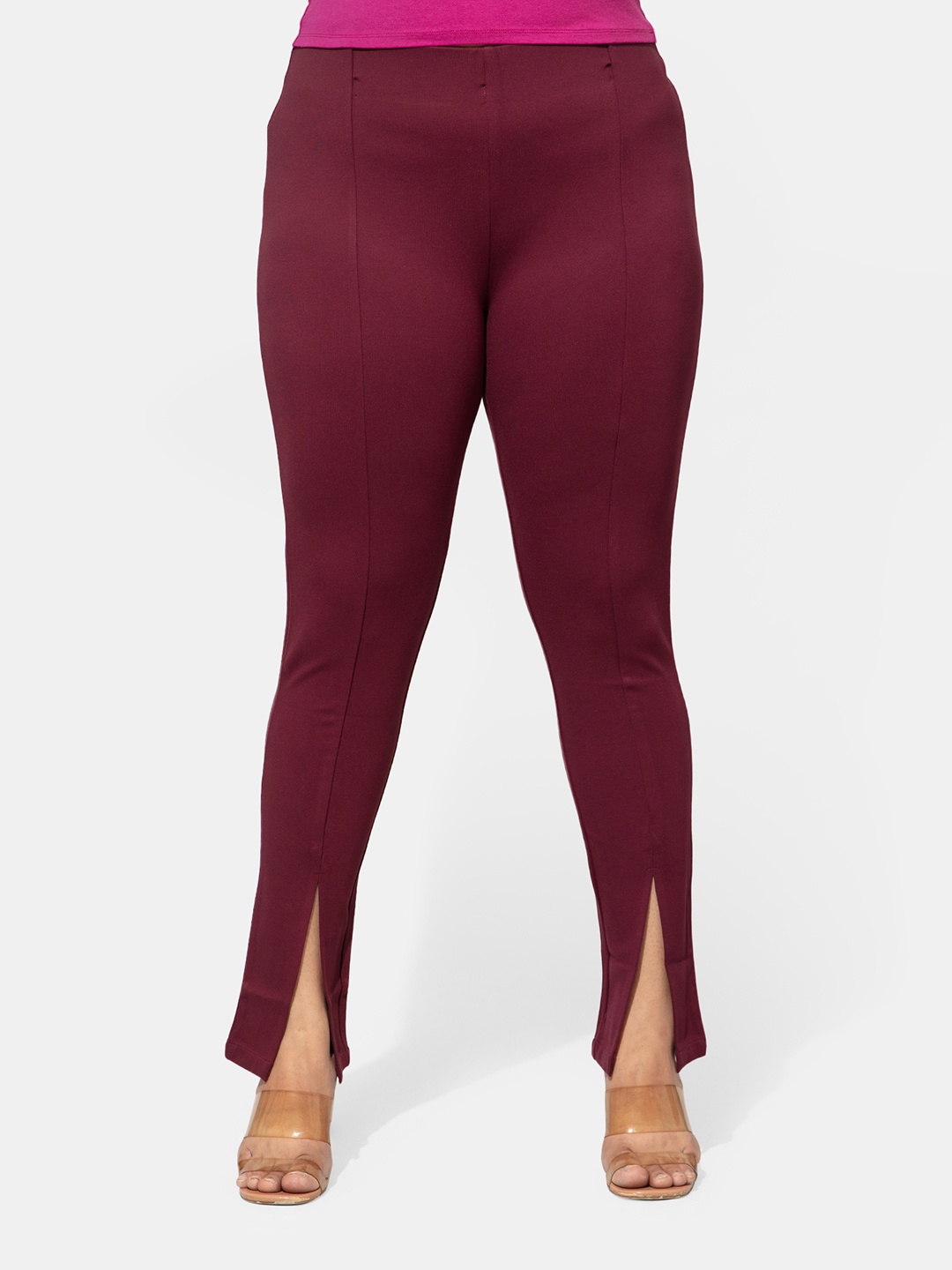 

20Dresses Women Plus Size Jeggings, Maroon