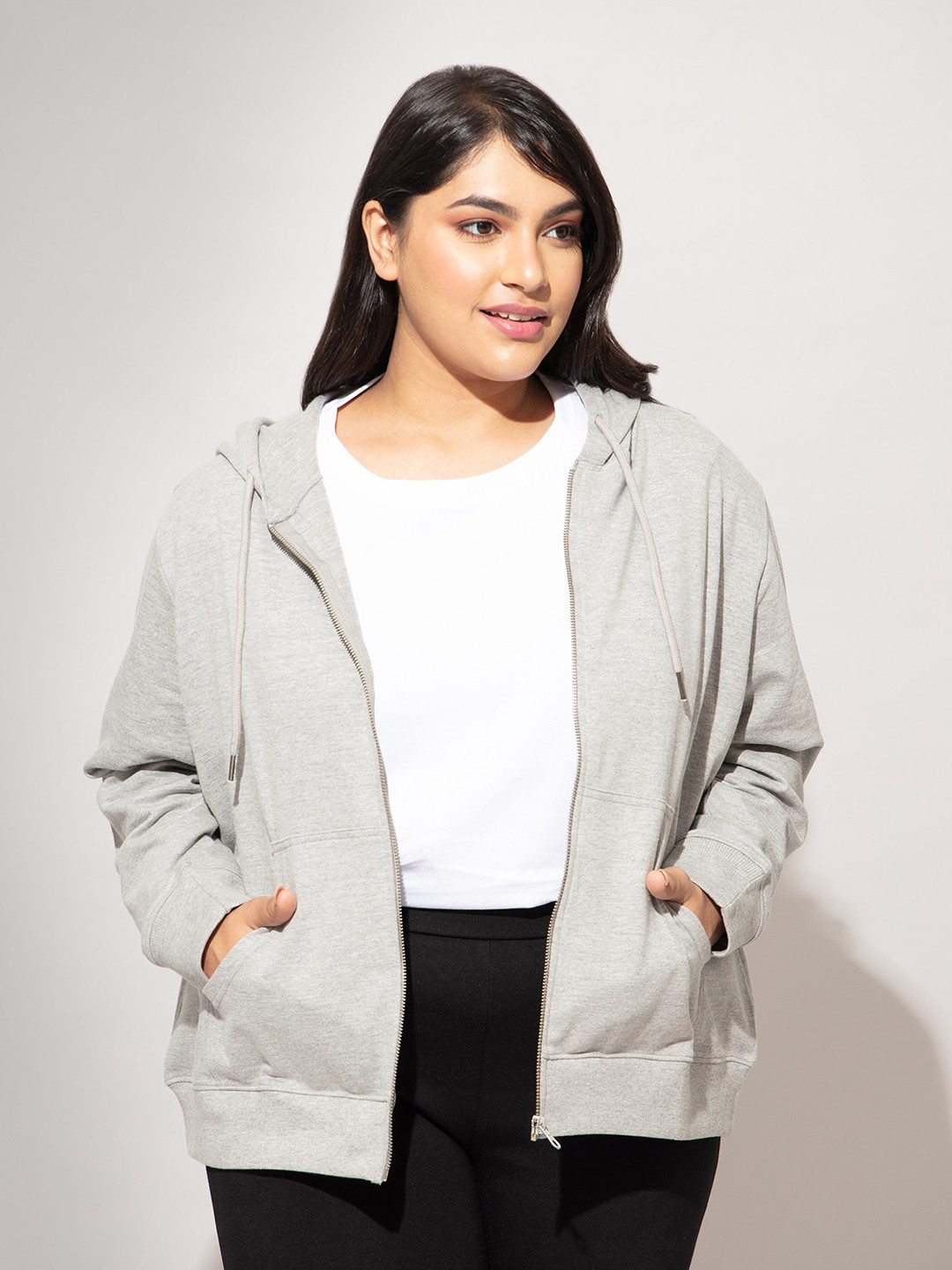 

20Dresses Plus Size Hooded Sweatshirt, Grey