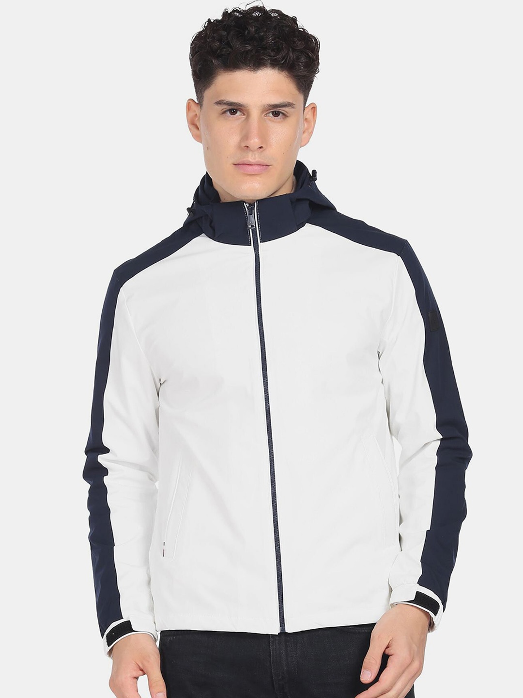 

Arrow Sport Colourblocked Sporty Jacket, Off white