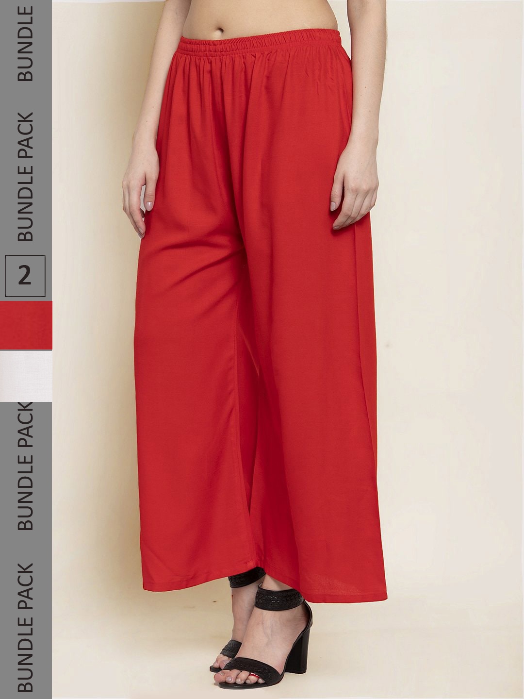 

borse lele Women Pack of 2 Palazzos, Off white