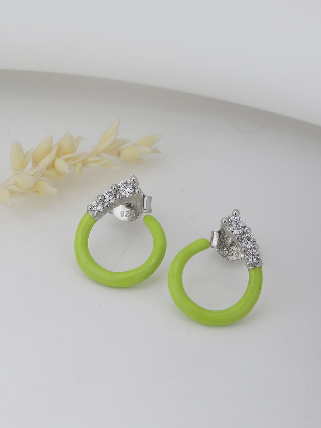 

VANBELLE Contemporary Studs Earrings, Silver