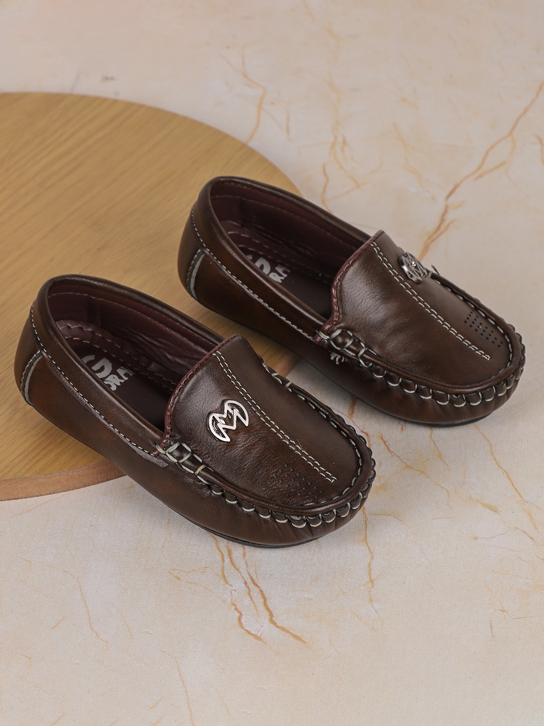

FEETWELL SHOES Boys Synthetic Loafers, Brown