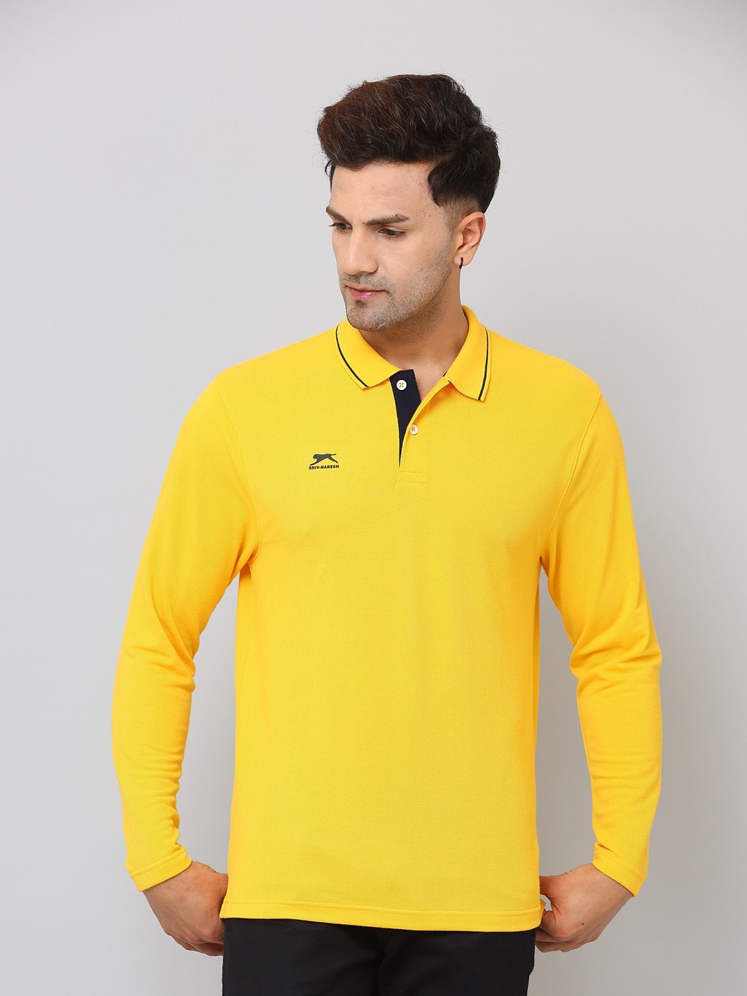 

Shiv Naresh Men Cotton Polo Collar T-shirt, Yellow