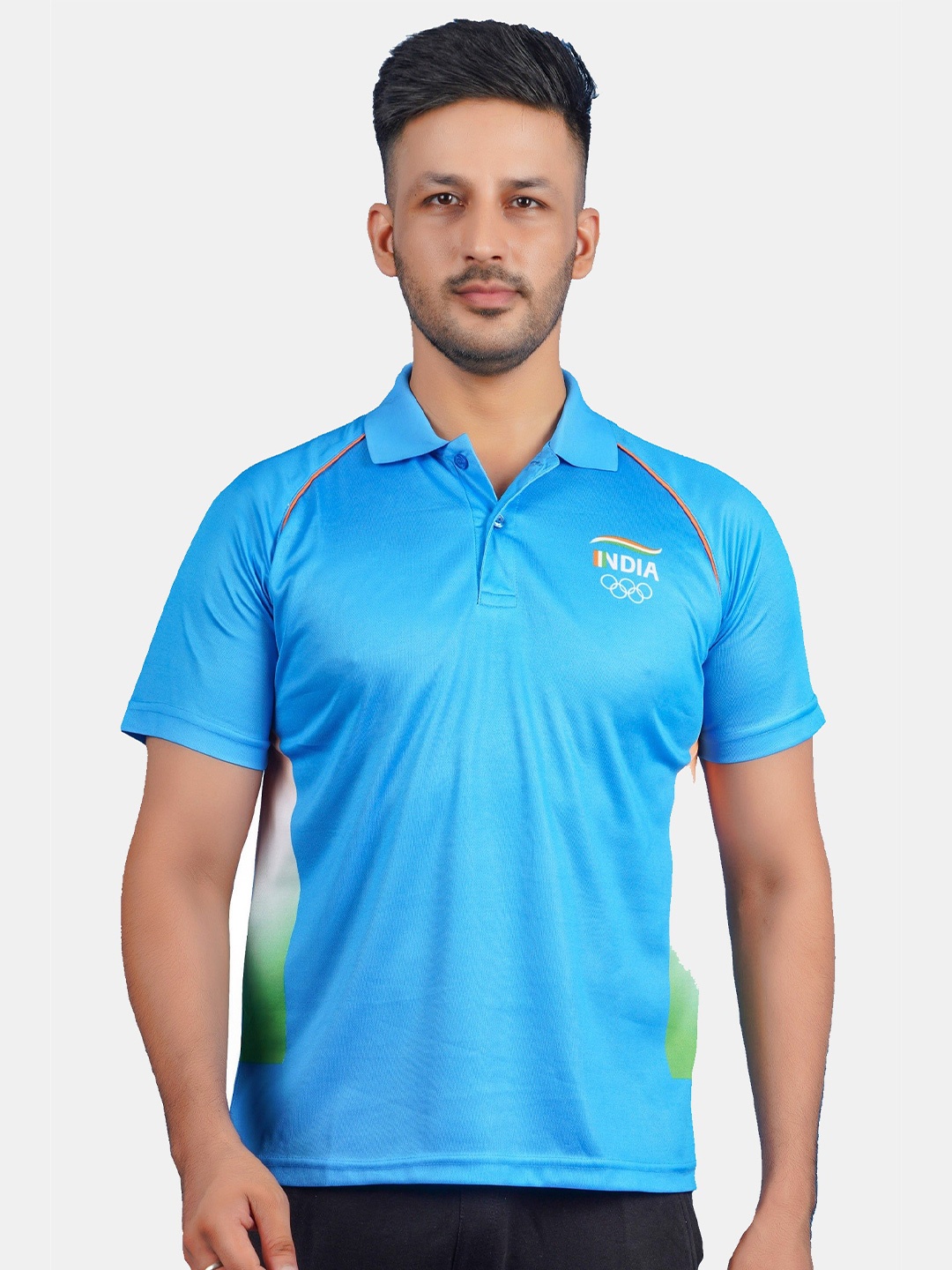 

Shiv Naresh Men Polo Collar T-shirt, Blue