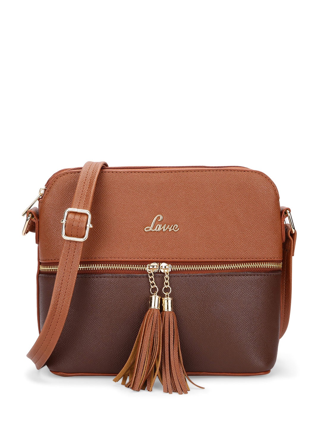 

Lavie Structured Sling Bag with Tasselled, Brown