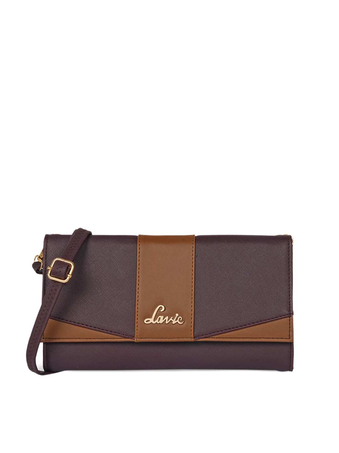 

Lavie Colourblocked Envelope Clutch, Brown