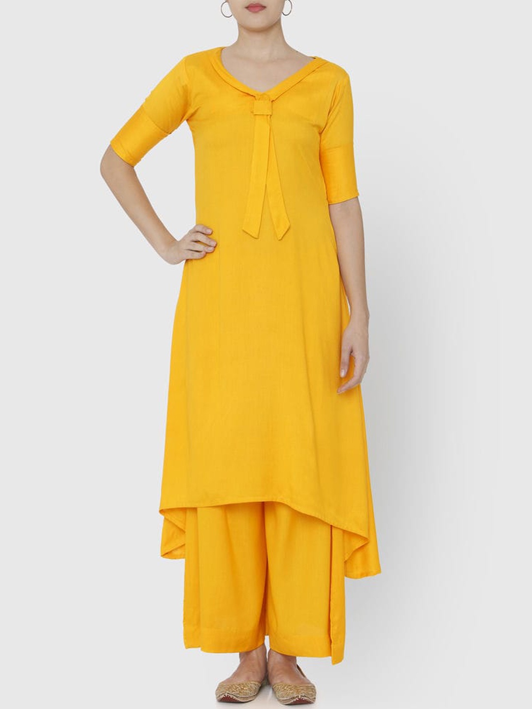 

SHADES Kurta with Palazzos, Yellow