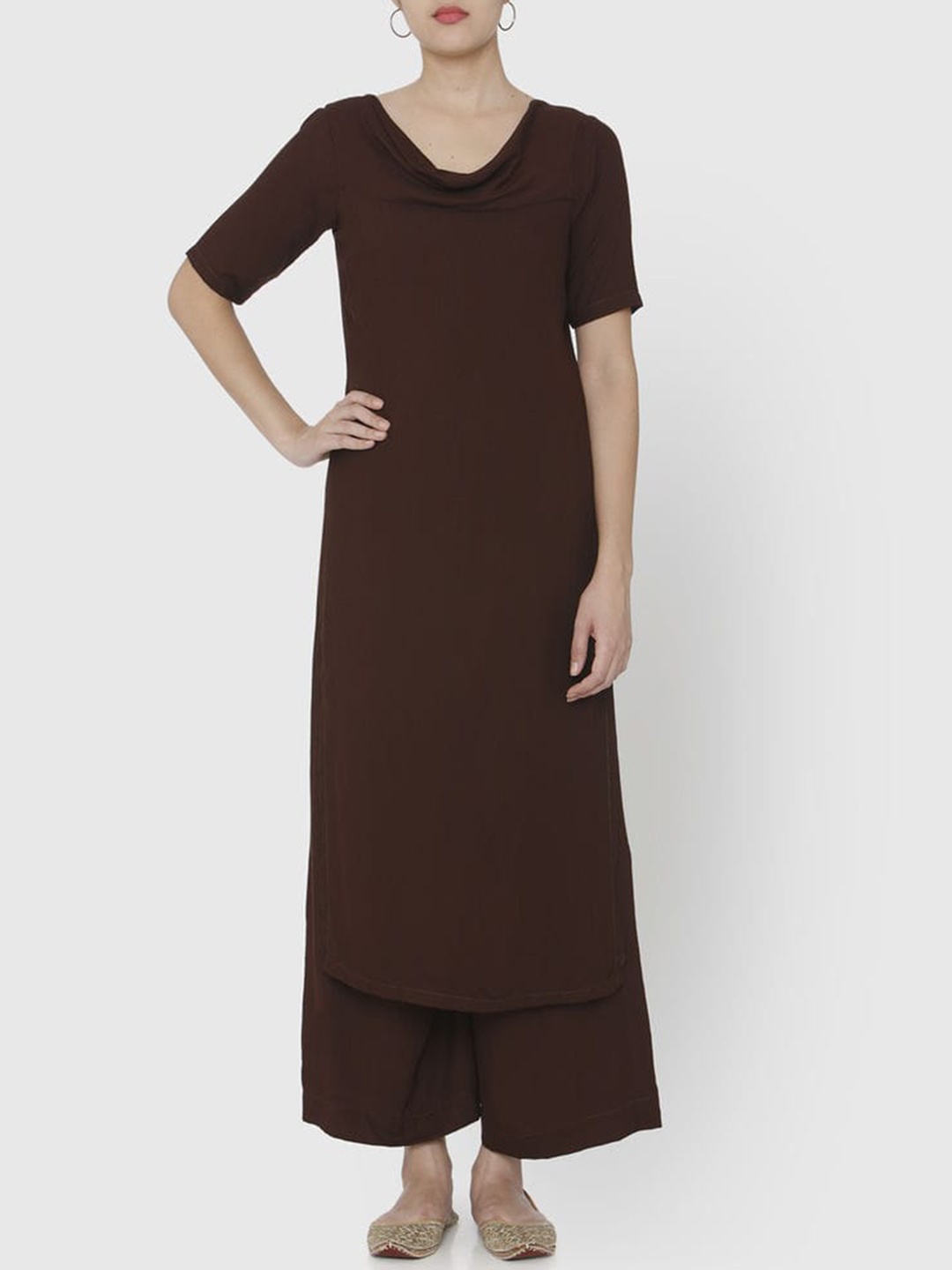 

SHADES Kurta with Sharara, Brown