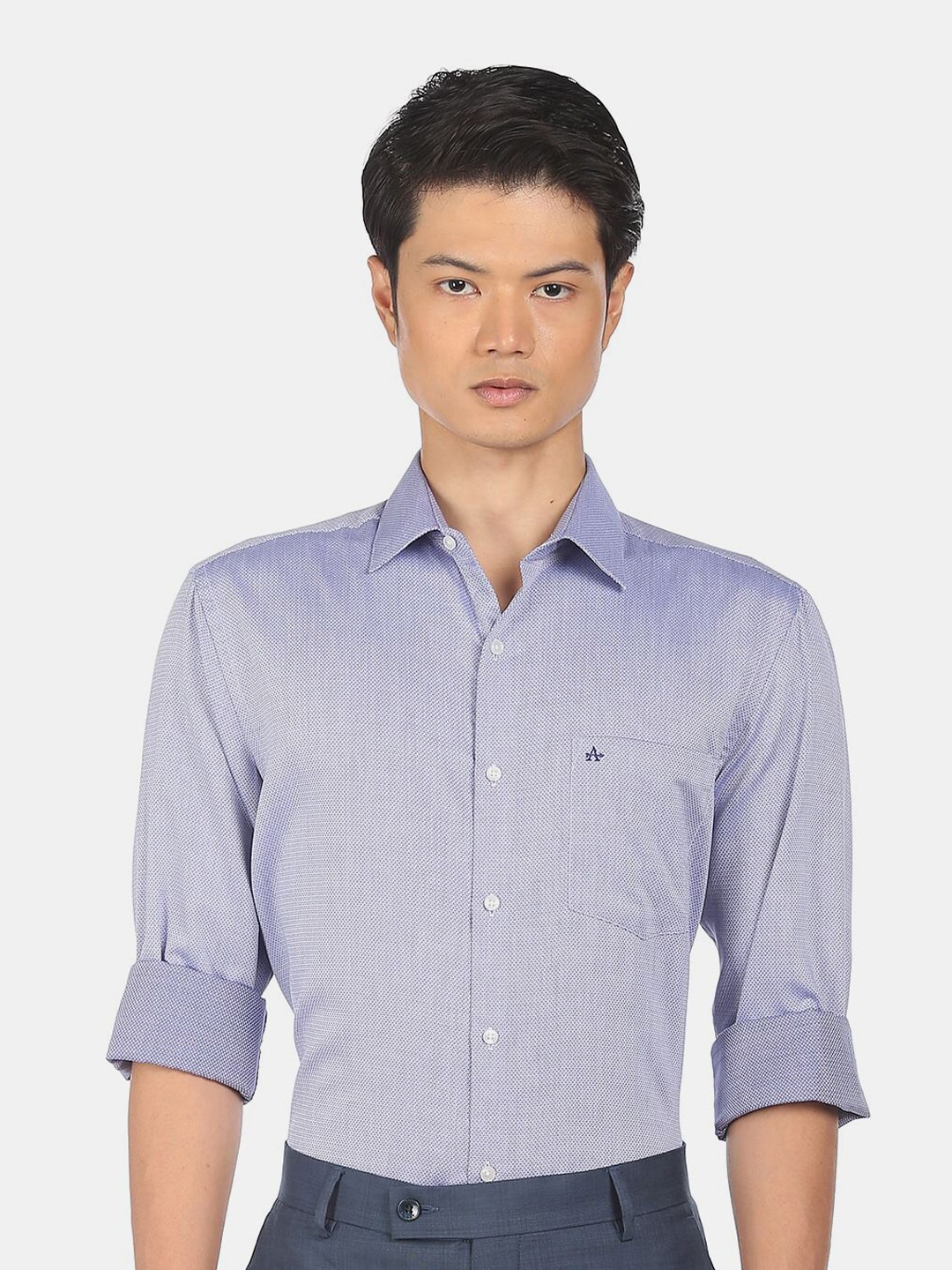 

Arrow Men Spread Collar Formal Shirt, Blue